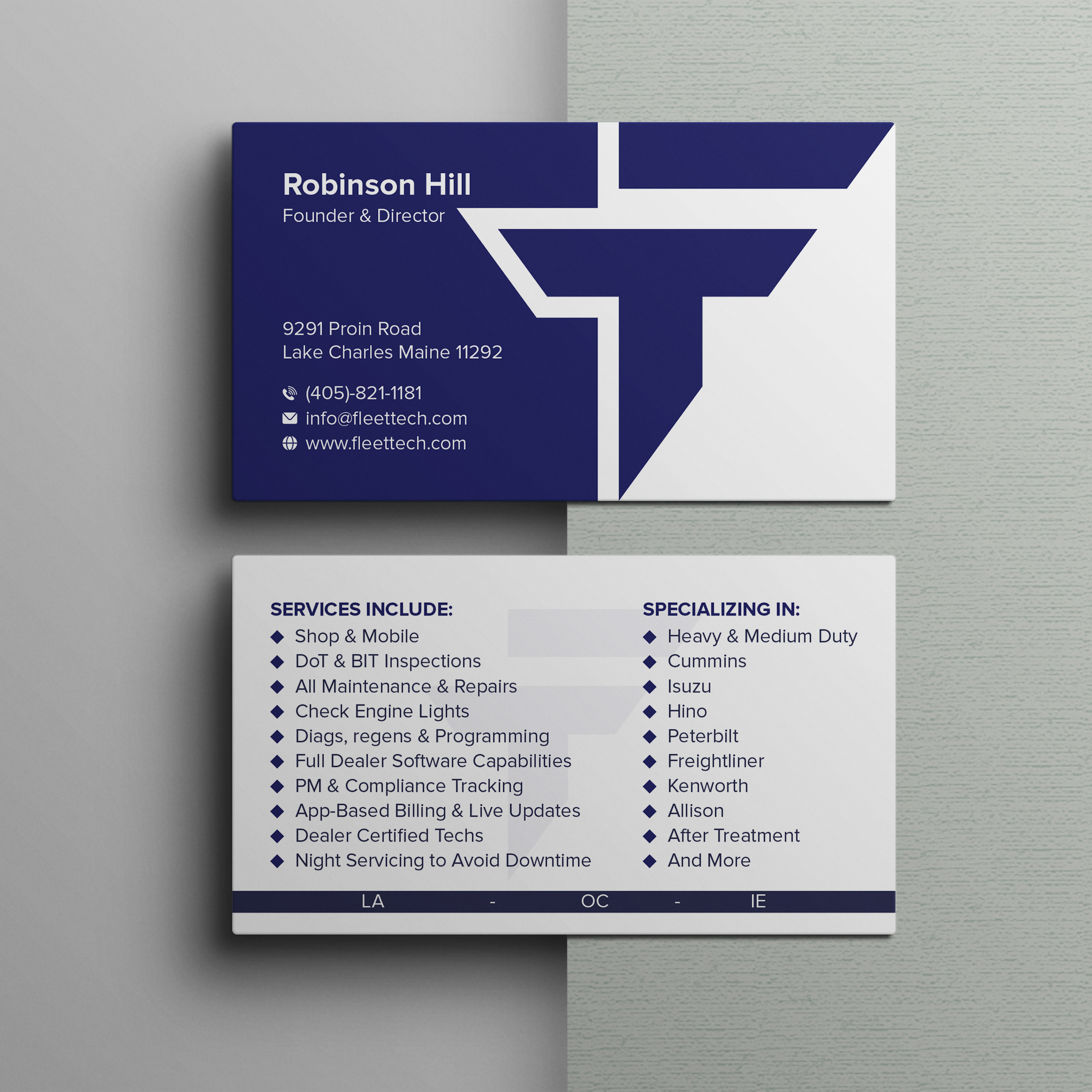 Business Card Design by Bikash Das for Onsite Fleet Techs | Design #33775627