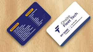 Diseño de Tarjeta de Presentación por Isu-D para Onsite Fleet Techs | Diseño: #33774071