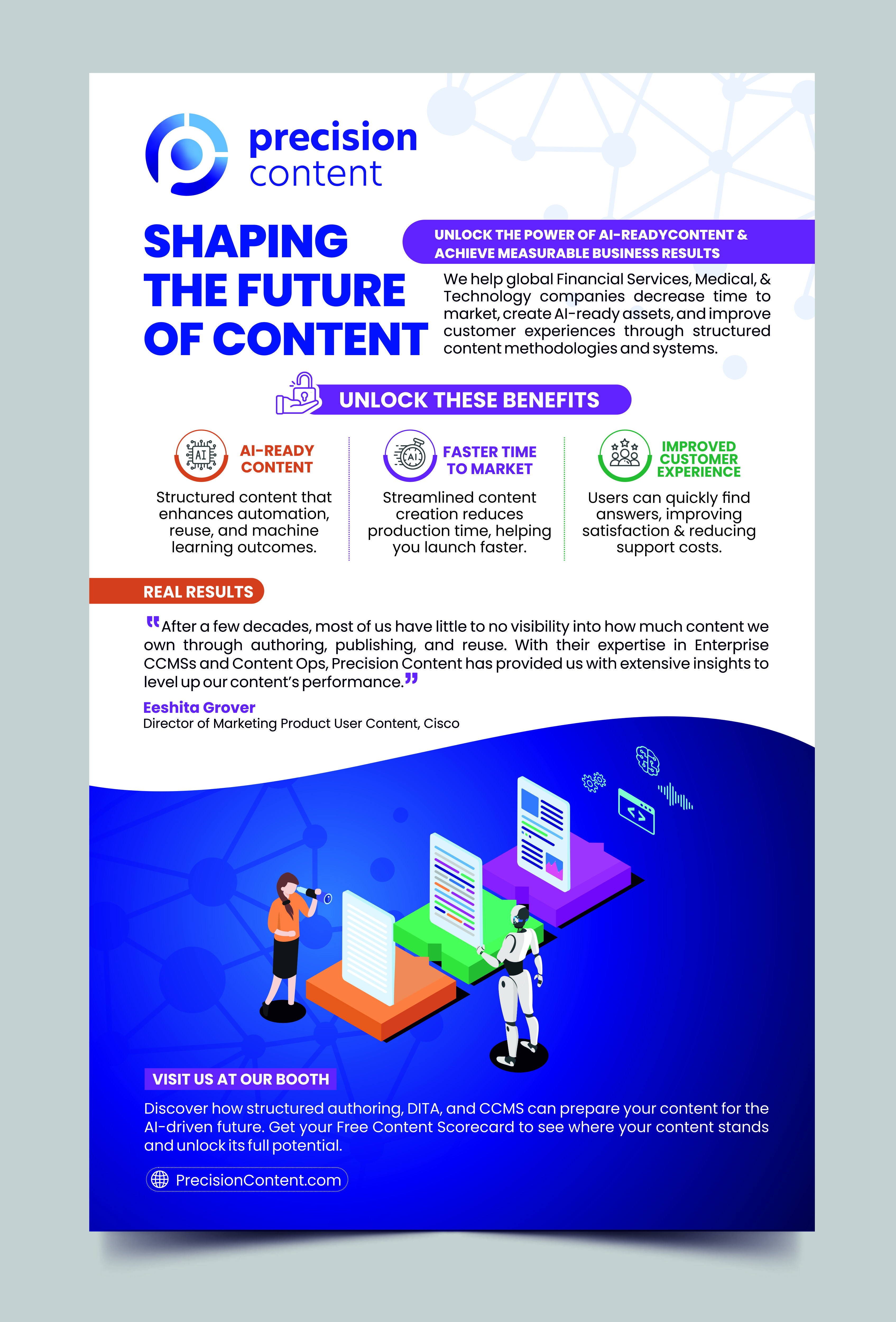 Diseño de Flyer por Rajneesha para Precision Content Authoring Solutions | Diseño #33782404