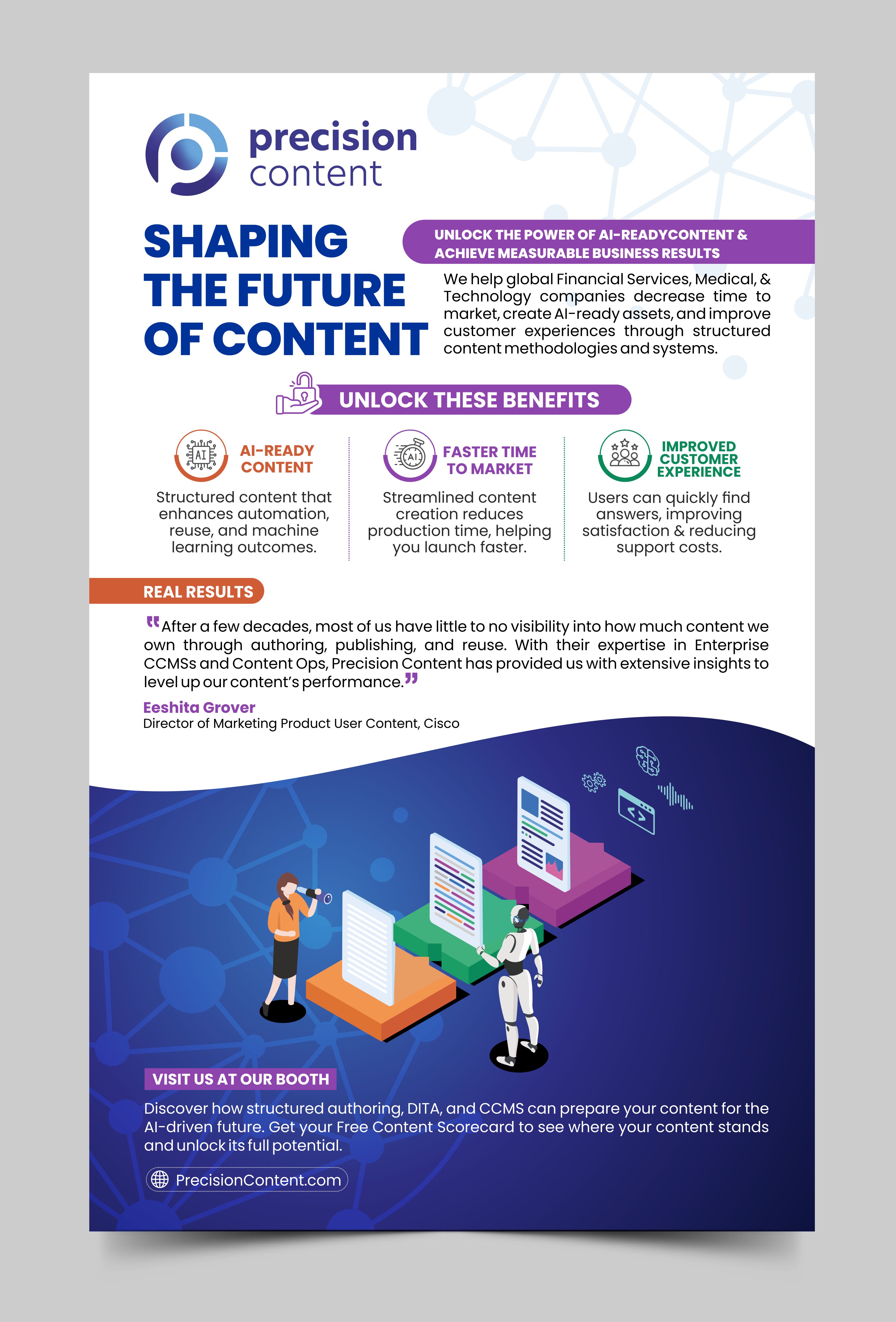 Diseño de Flyer por Rajneesha para Precision Content Authoring Solutions | Diseño #33782414