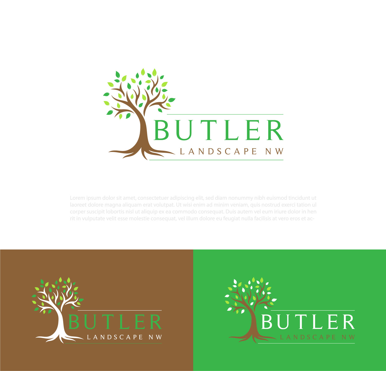 Logo Design by Ben Affleck for Butler Landscape NW | Design #33780726