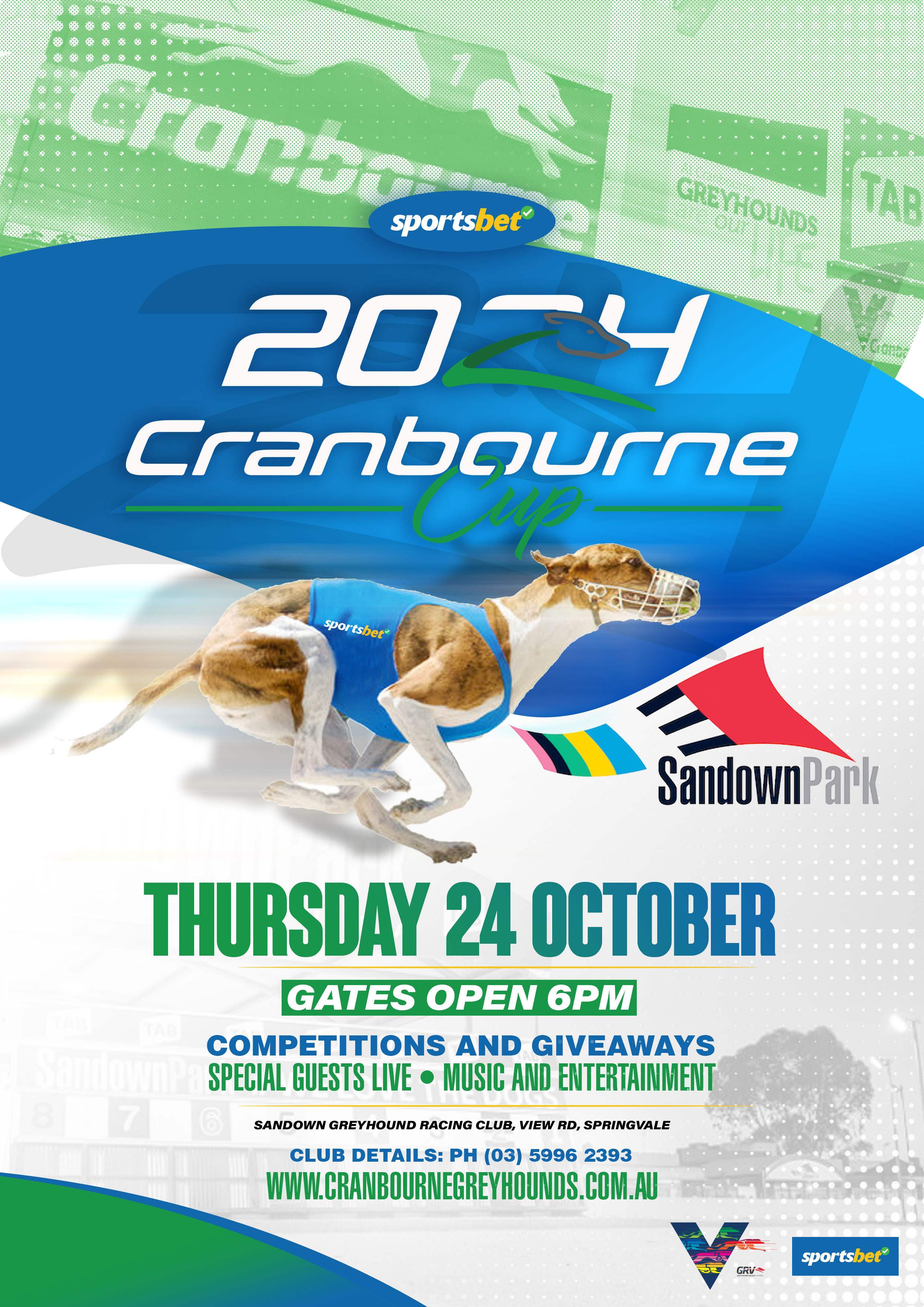 Flyer-Design von Revilo für Cranbourne Greyhound Racing Club | Design #33799926