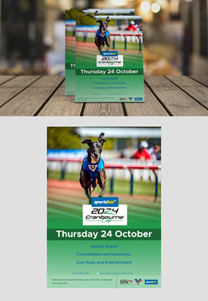 Flyer Design by Loknath for Cranbourne Greyhound Racing Club | Design: #33808253
