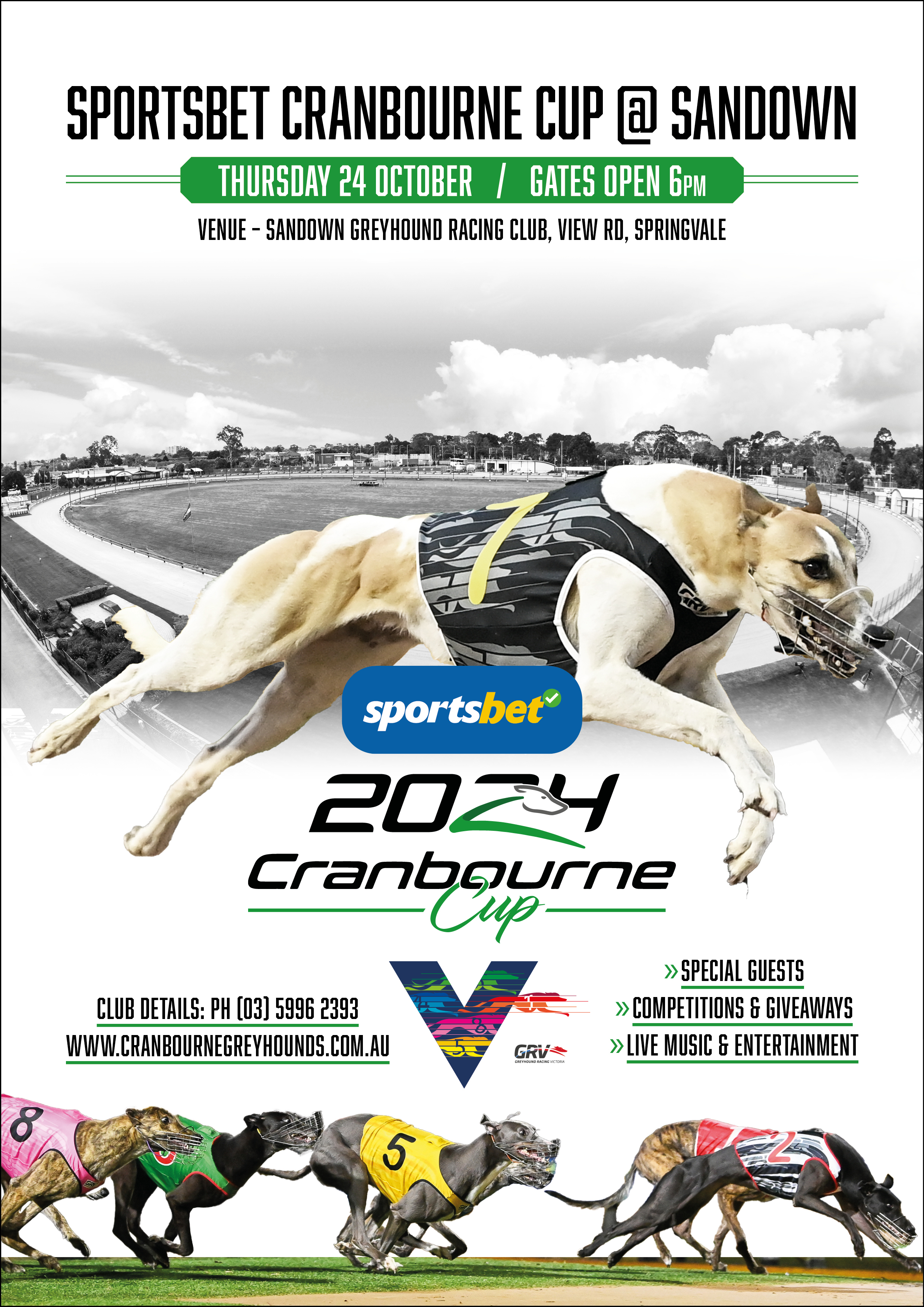 Flyer Design by MarkoE for Cranbourne Greyhound Racing Club | Design #33799354