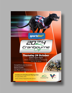 Diseño de Flyer por erikdesign para Cranbourne Greyhound Racing Club | Diseño #33796110