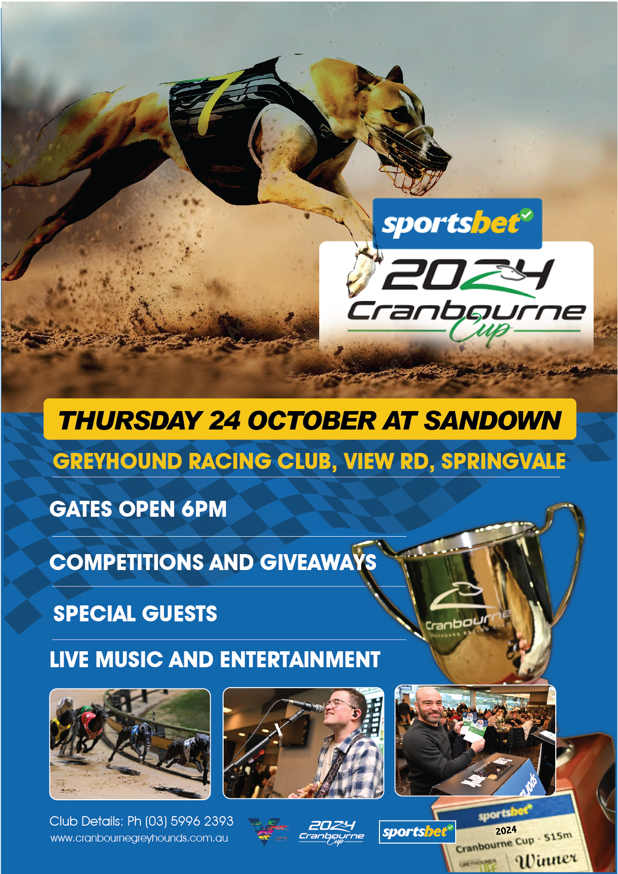 Design de Flyer par shawn 18 pour Cranbourne Greyhound Racing Club | Design #33837263