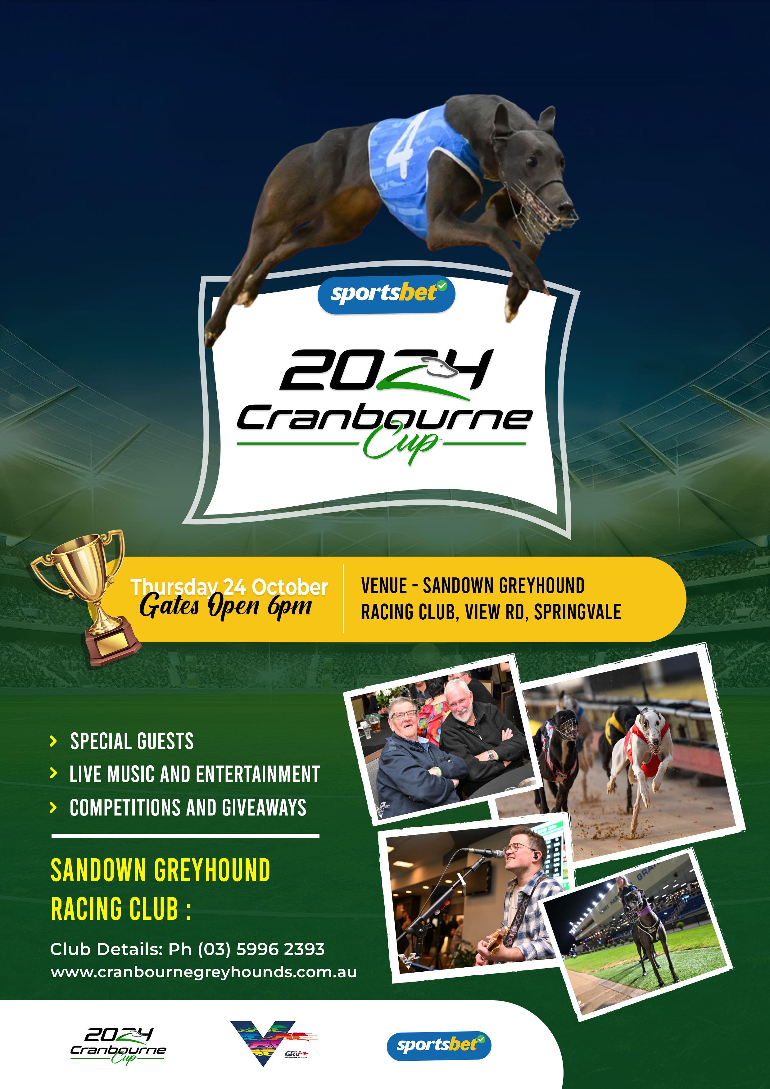 Diseño de Flyer por Solution 3 Graphics para Cranbourne Greyhound Racing Club | Diseño #33797109