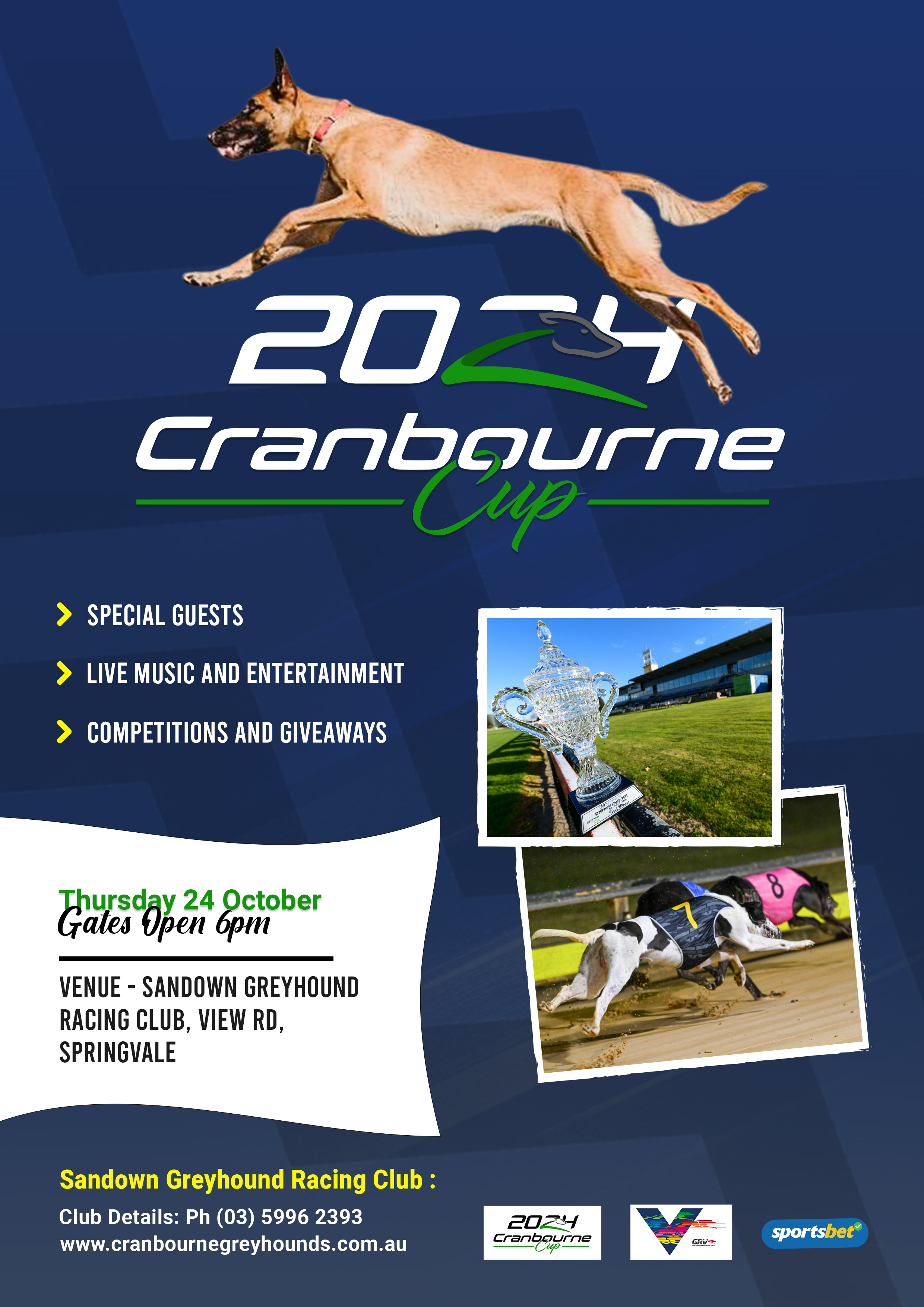Diseño de Flyer por Solution 3 Graphics para Cranbourne Greyhound Racing Club | Diseño #33797116