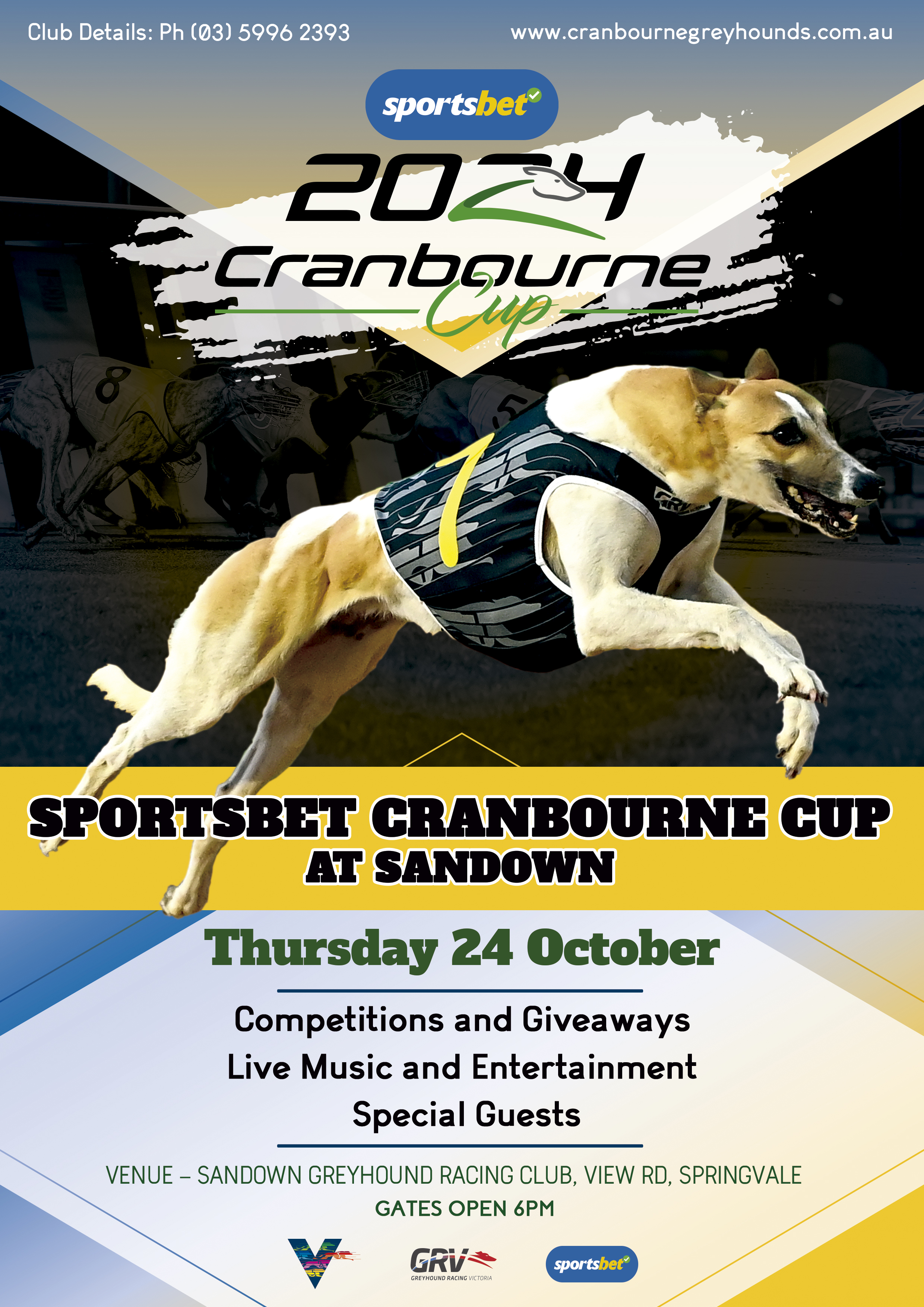 Design de Flyer par Natalia Gaos pour Cranbourne Greyhound Racing Club | Design #33821484