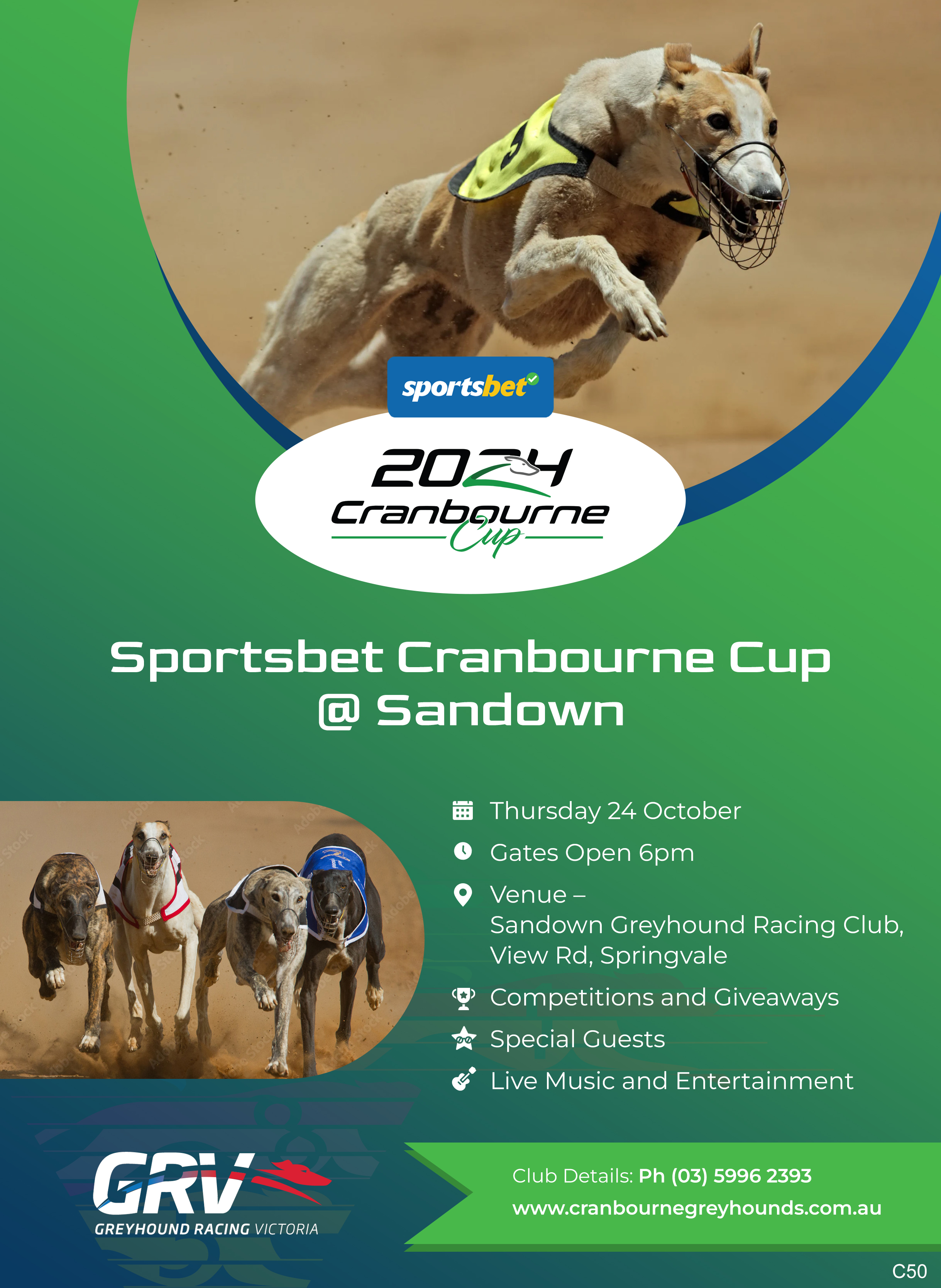 Flyer Design by pb for Cranbourne Greyhound Racing Club | Design #33793341