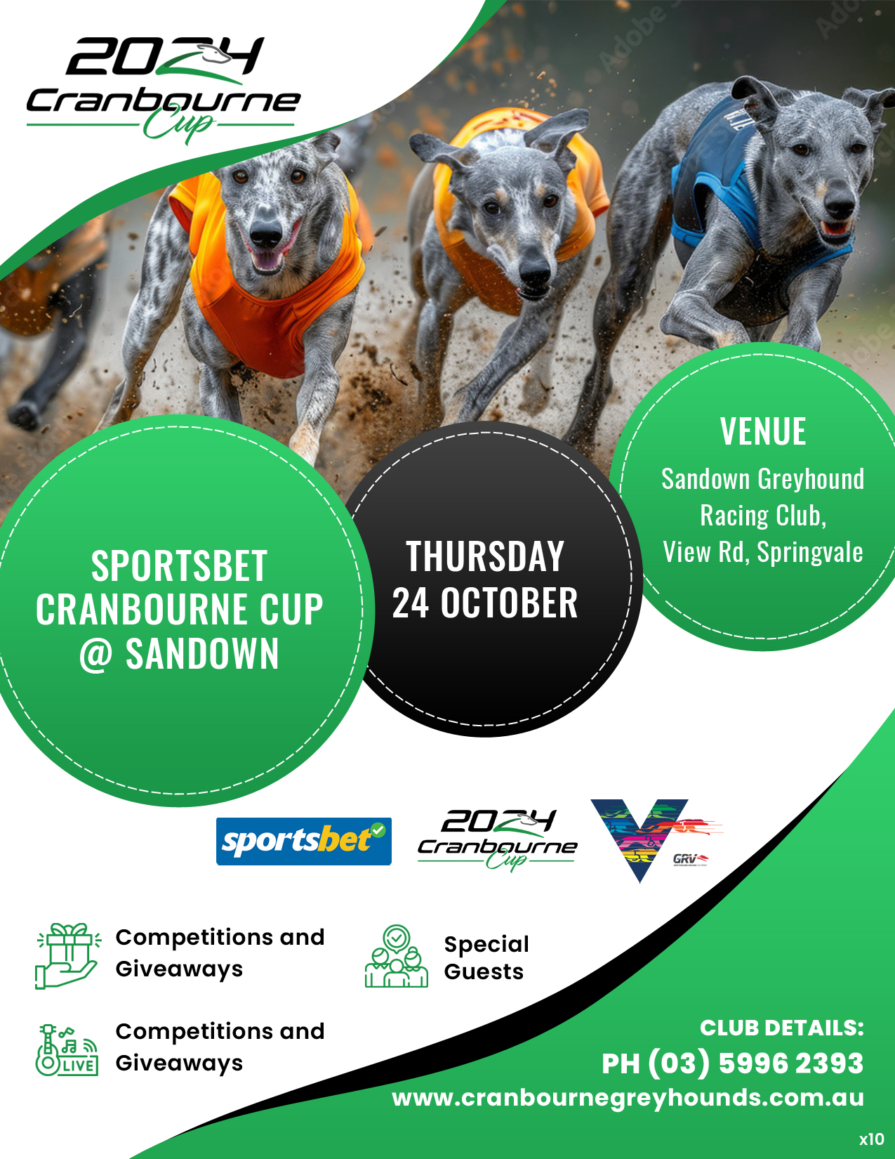 Flyer Design by pb for Cranbourne Greyhound Racing Club | Design #33793344