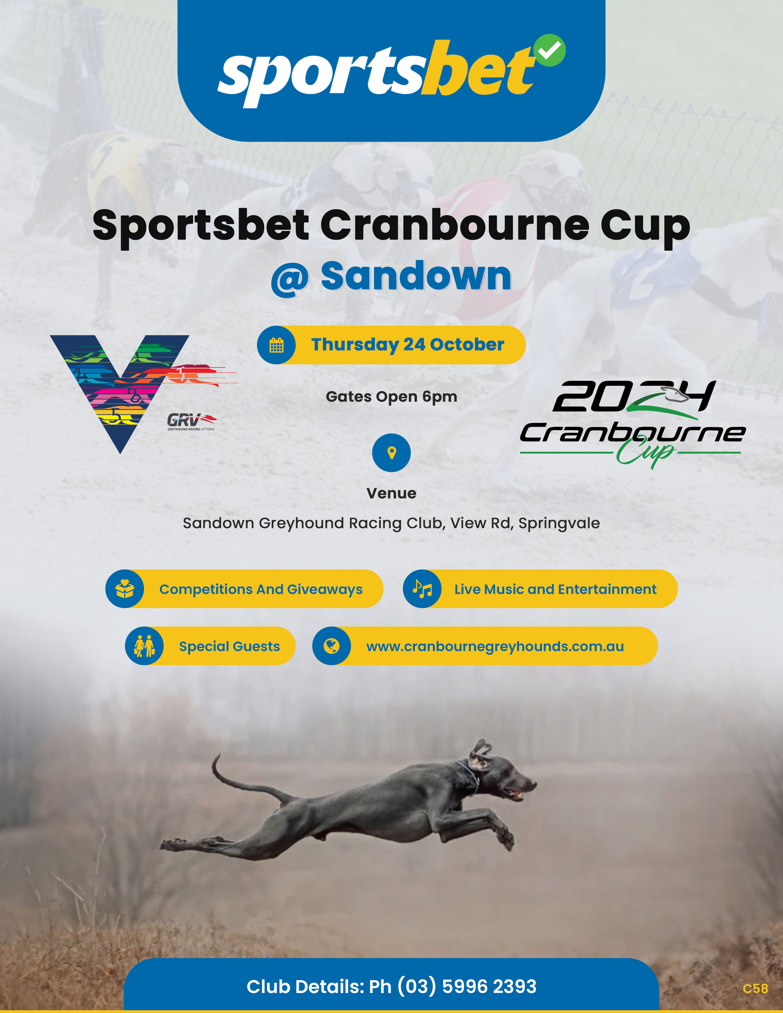 Flyer Design by pb for Cranbourne Greyhound Racing Club | Design #33793345