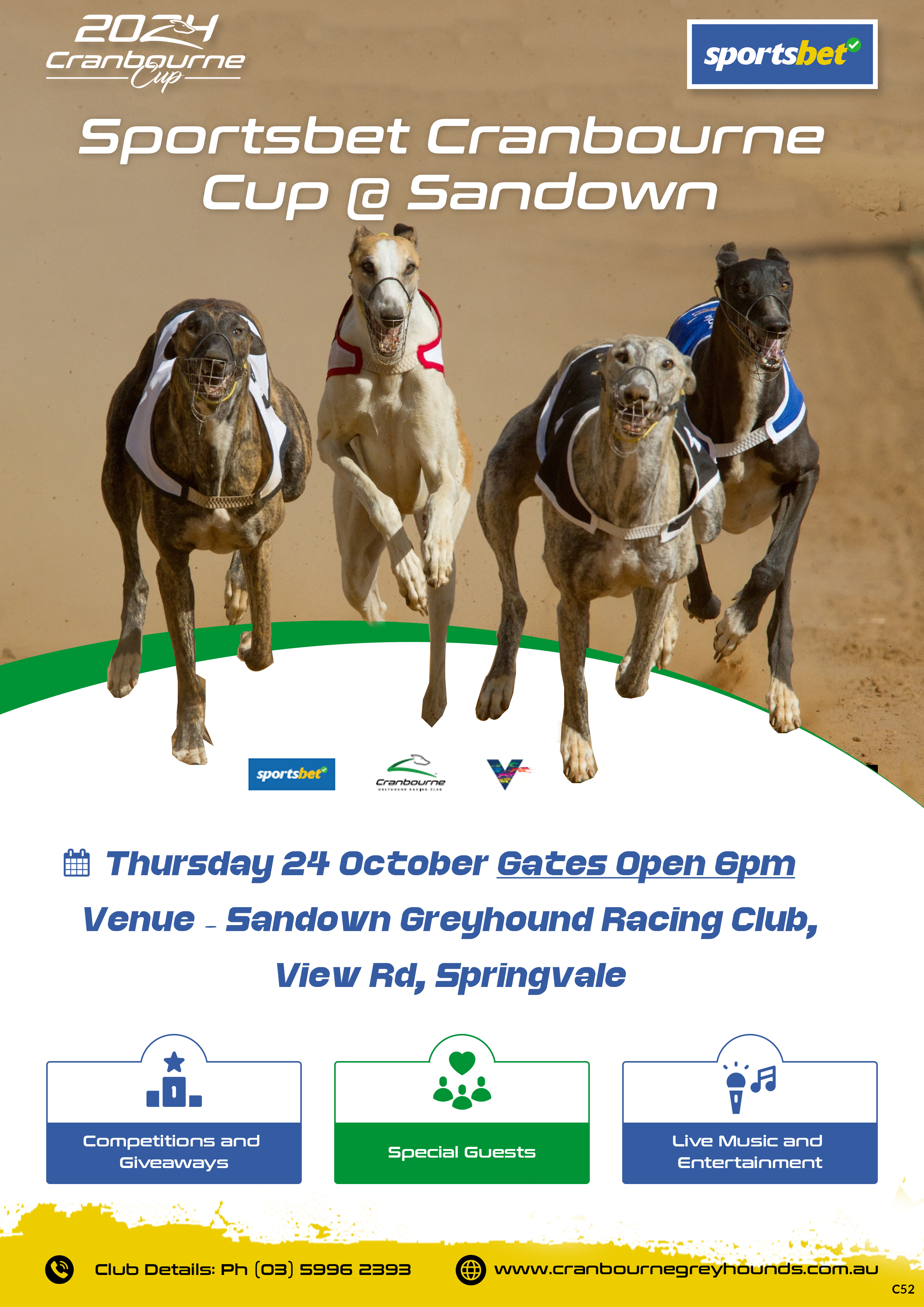 Flyer Design by pb for Cranbourne Greyhound Racing Club | Design #33793346