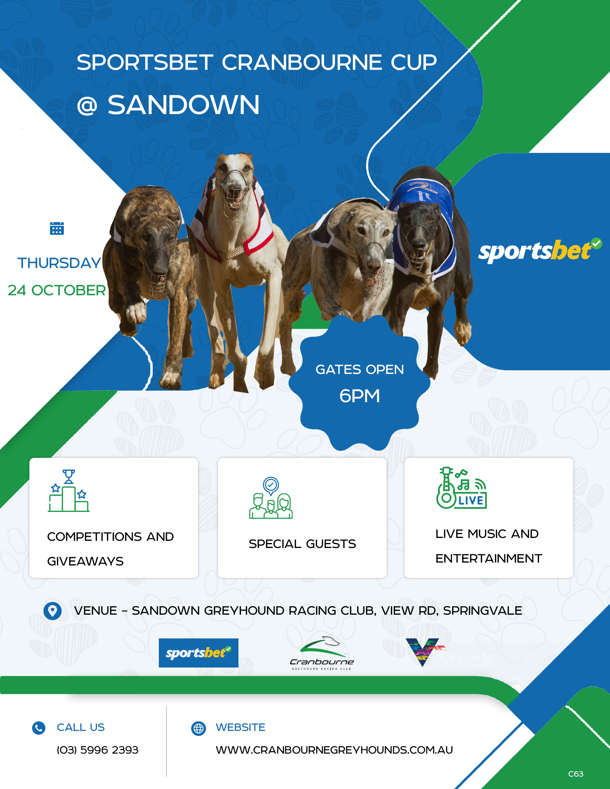 Flyer Design by pb for Cranbourne Greyhound Racing Club | Design #33793348