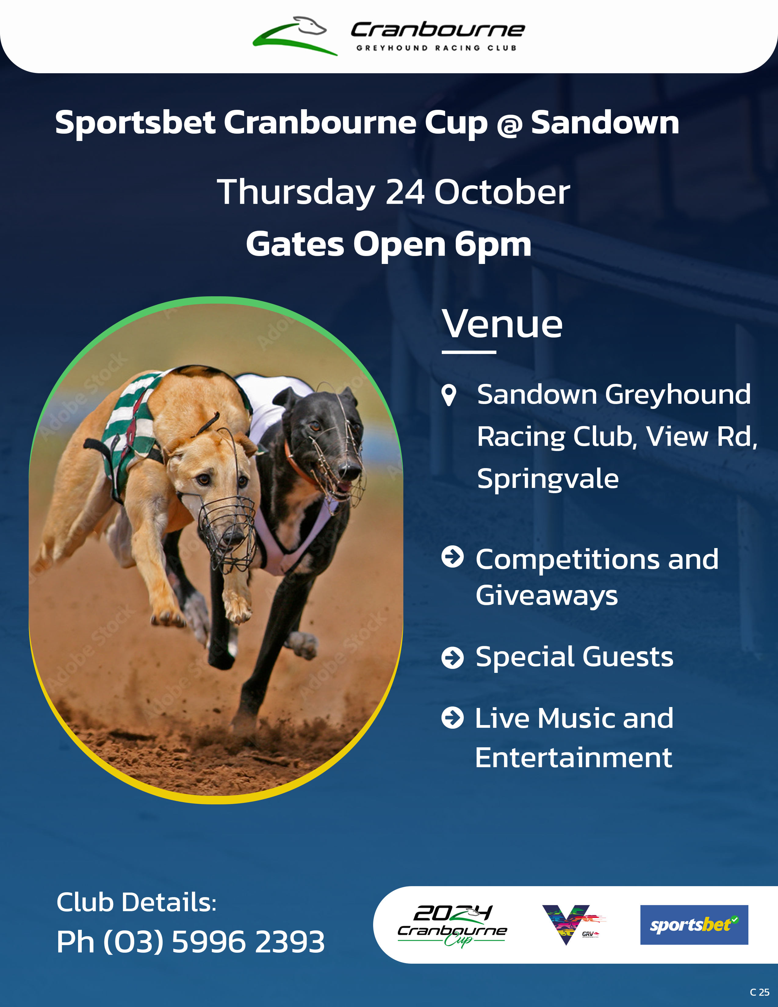 Flyer Design by pb for Cranbourne Greyhound Racing Club | Design #33801153