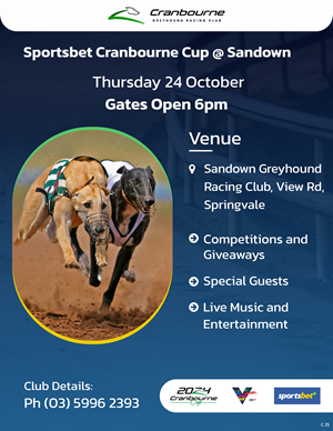 Flyer Design by pb for Cranbourne Greyhound Racing Club | Design: #33801153
