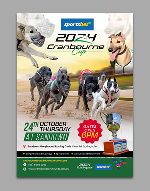 Flyer Design by debdesign for Cranbourne Greyhound Racing Club | Design: #33791036