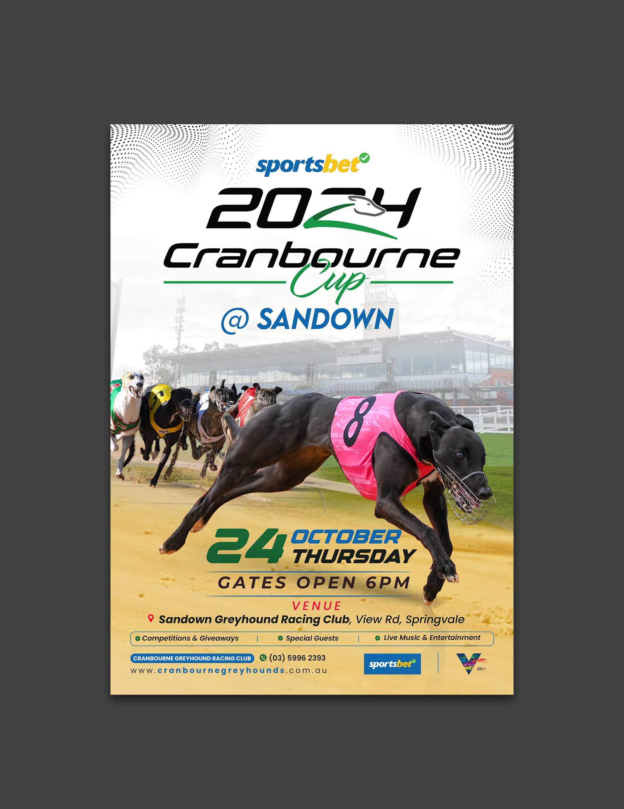 Flyer Design by debdesign for Cranbourne Greyhound Racing Club | Design #33791128
