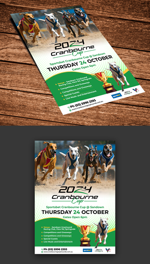 Diseño de Flyer por websmartusa para Cranbourne Greyhound Racing Club | Diseño: #33790148