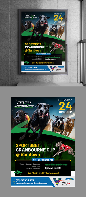 Diseño de Flyer por websmartusa para Cranbourne Greyhound Racing Club | Diseño: #33792062