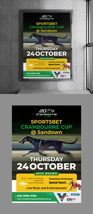 Diseño de Flyer por websmartusa para Cranbourne Greyhound Racing Club | Diseño: #33792067