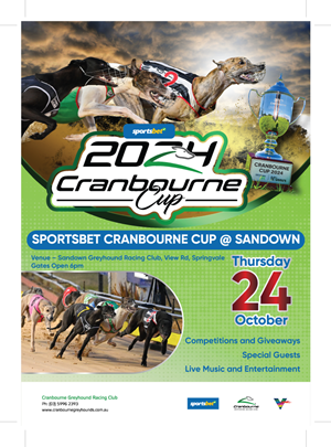 Flyer Design by vectoradics for Cranbourne Greyhound Racing Club | Design: #33798428