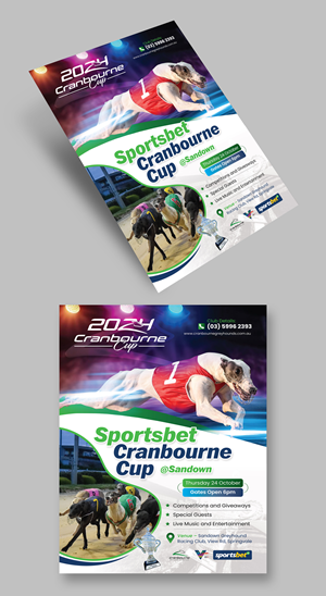 Flyer Design by Impressive Designs for Cranbourne Greyhound Racing Club | Design: #33791369