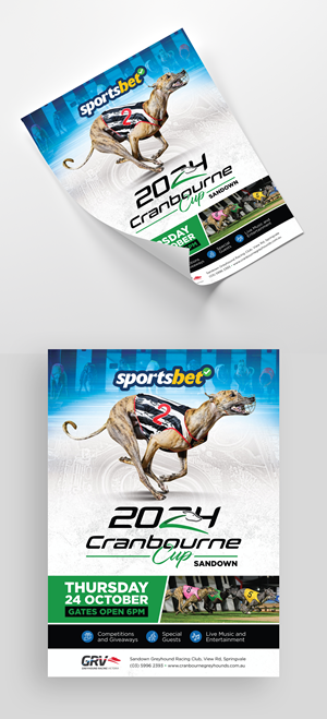 Flyer Design by vcreatived for Cranbourne Greyhound Racing Club | Design: #33816273