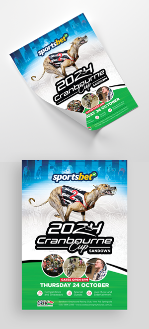 Flyer Design by vcreatived for Cranbourne Greyhound Racing Club | Design: #33816274