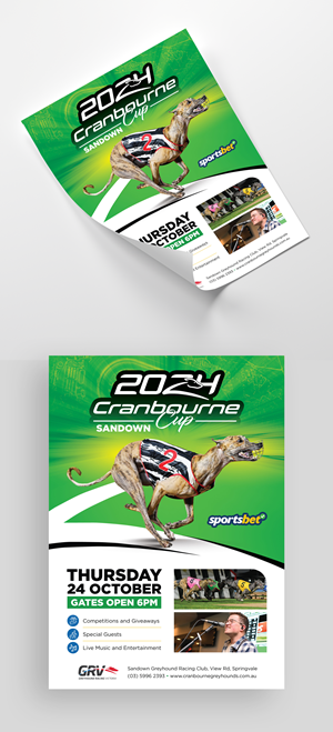 Flyer Design by vcreatived for Cranbourne Greyhound Racing Club | Design: #33816275