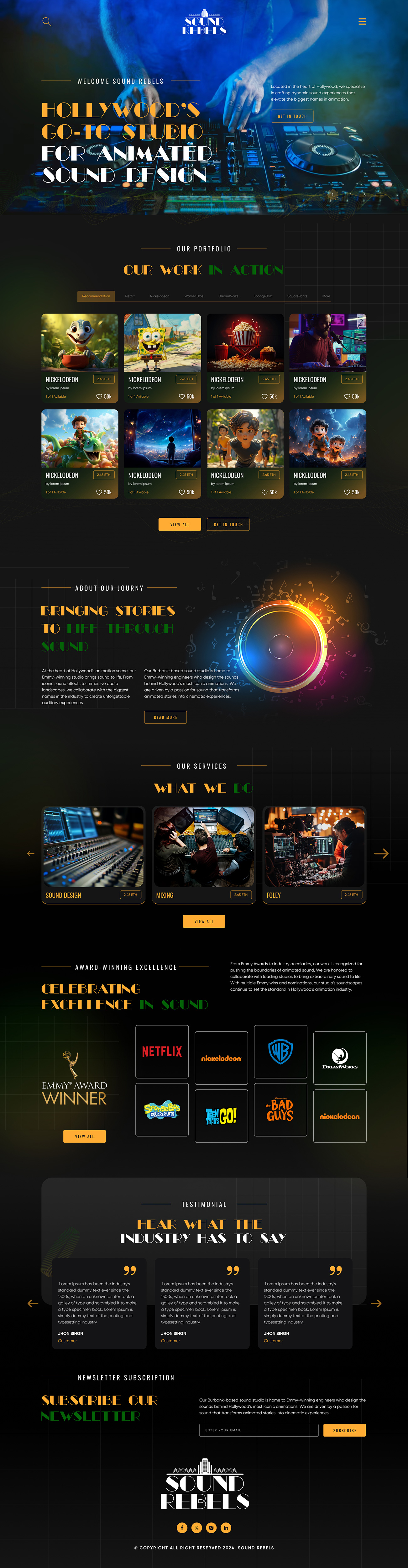 Web Design by IDesign1606 for Sound Rebels LLC | Design #33838720
