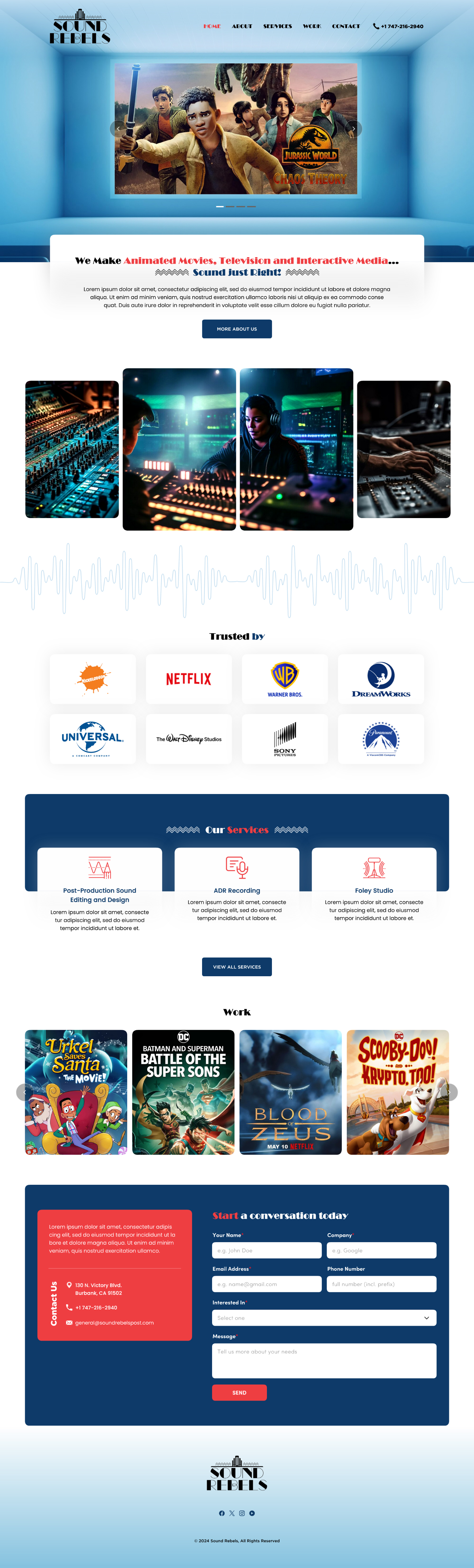 Web Design by -Marc- for Sound Rebels LLC | Design #33821384