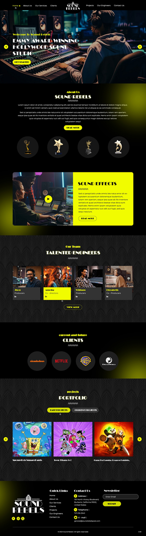 Web Design by pb for Sound Rebels LLC | Design #33801038