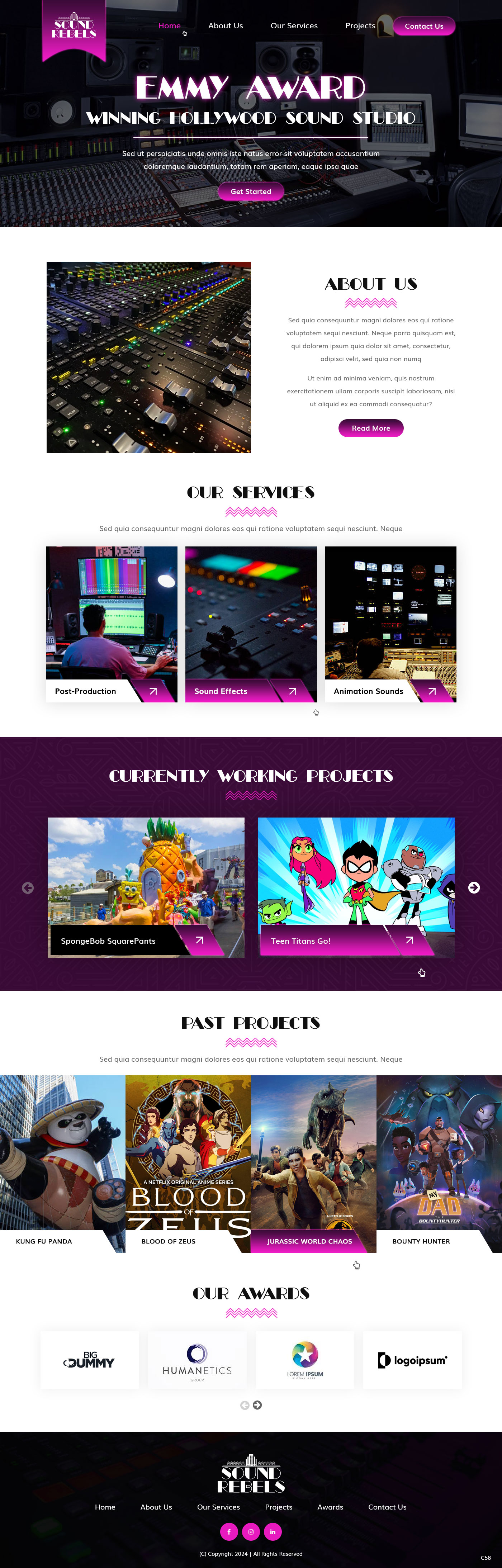 Web Design by pb for Sound Rebels LLC | Design #33801041