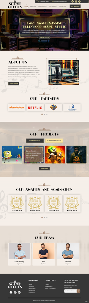 Diseño Web por pb para Sound Rebels LLC | Diseño: #33801055