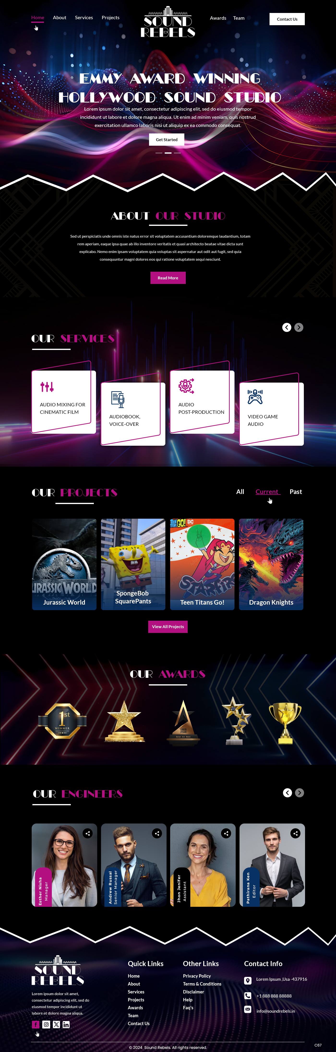 Web-Design von pb für Sound Rebels LLC | Design #33801057