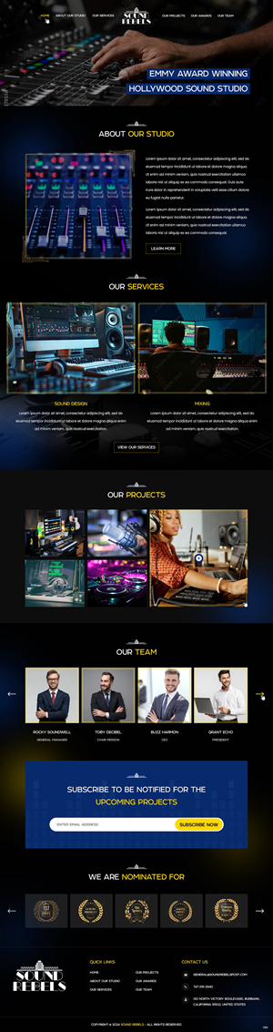 Diseño Web por pb para Sound Rebels LLC | Diseño: #33801058