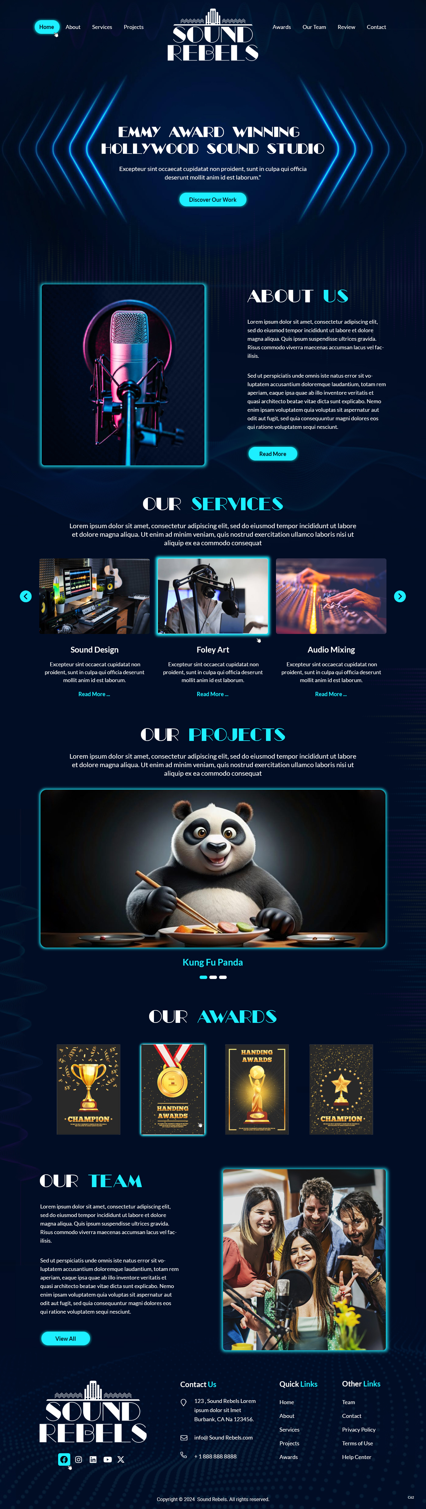 Web Design by pb for Sound Rebels LLC | Design #33801059