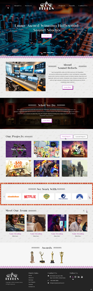 Diseño Web por pb para Sound Rebels LLC | Diseño: #33801063