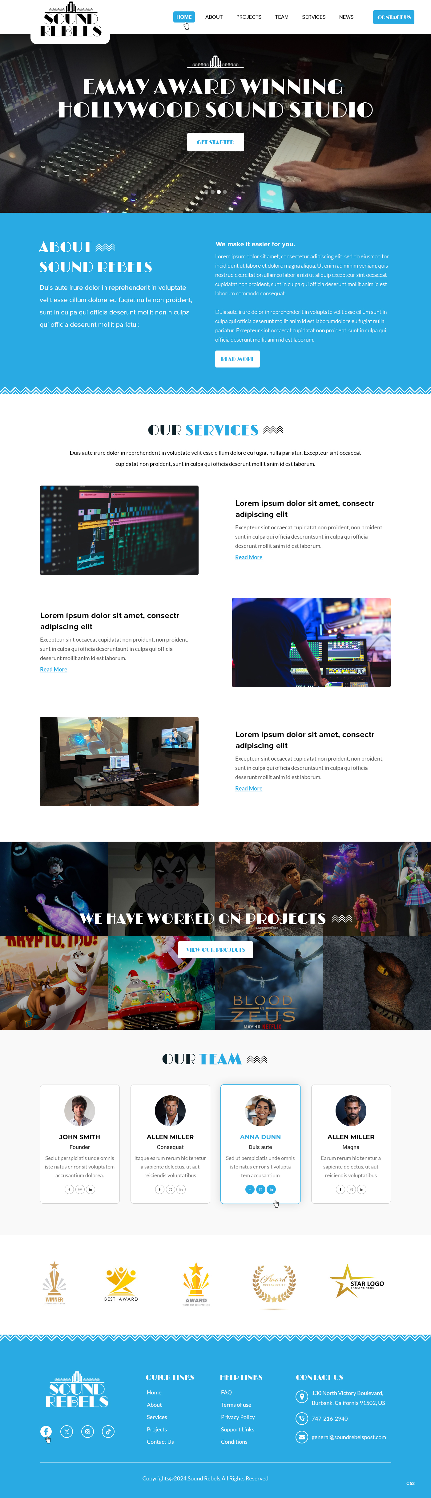 Web Design by pb for Sound Rebels LLC | Design #33809463