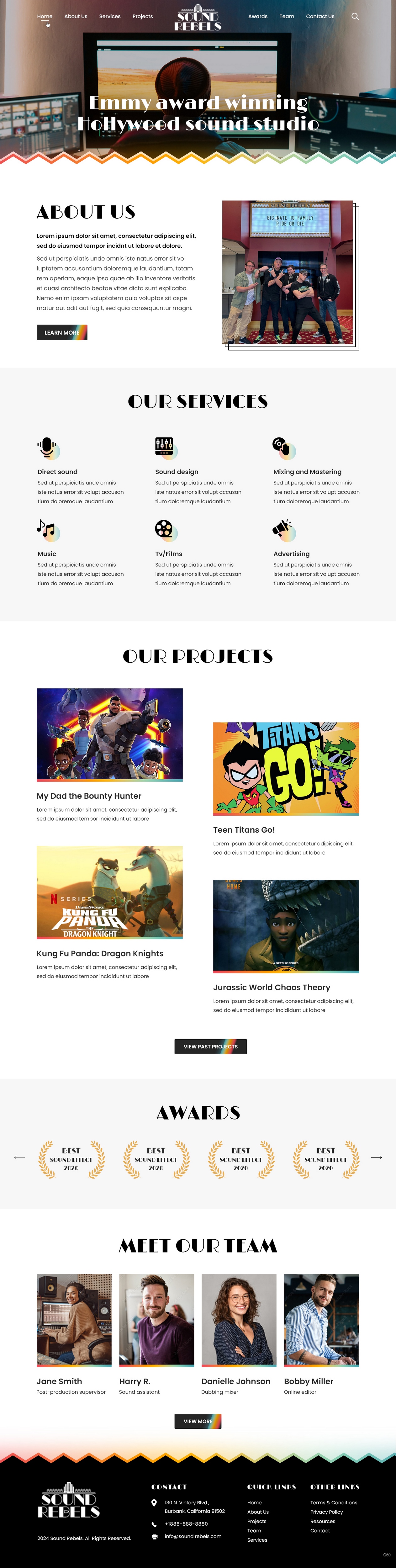 Web Design by pb for Sound Rebels LLC | Design #33809464