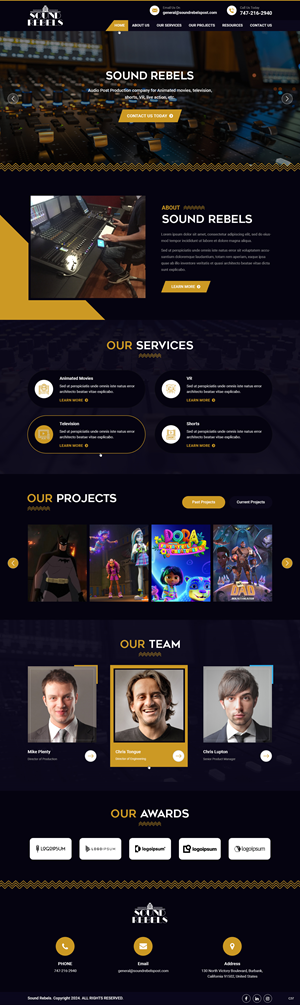 Diseño Web por pb para Sound Rebels LLC | Diseño: #33809465