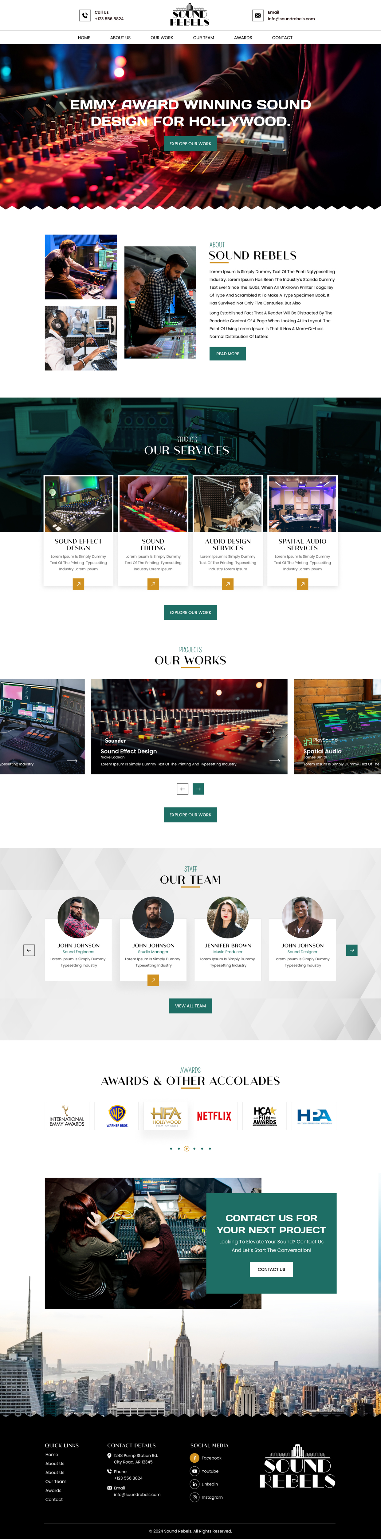 Web Design by Sbss for Sound Rebels LLC | Design #33806452