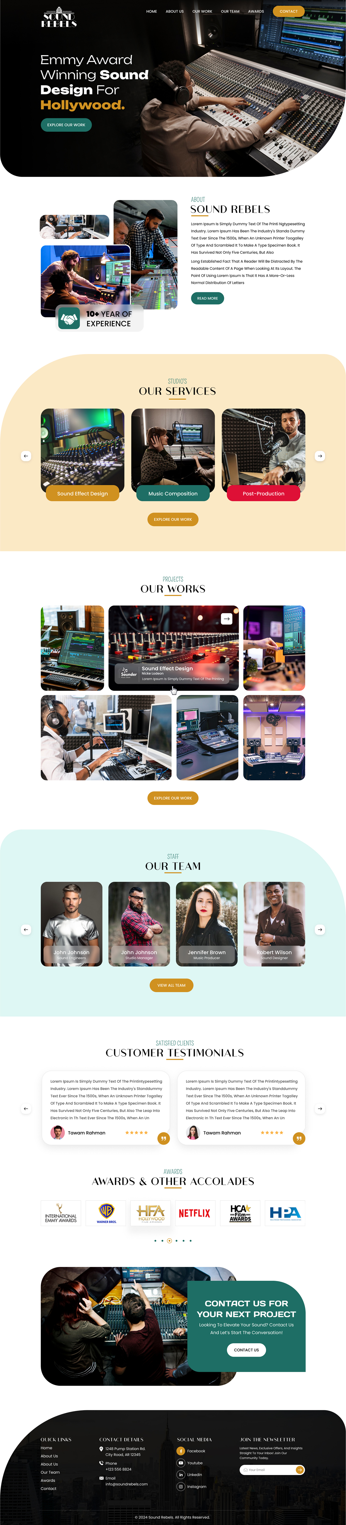 Web Design by Sbss for Sound Rebels LLC | Design #33807880