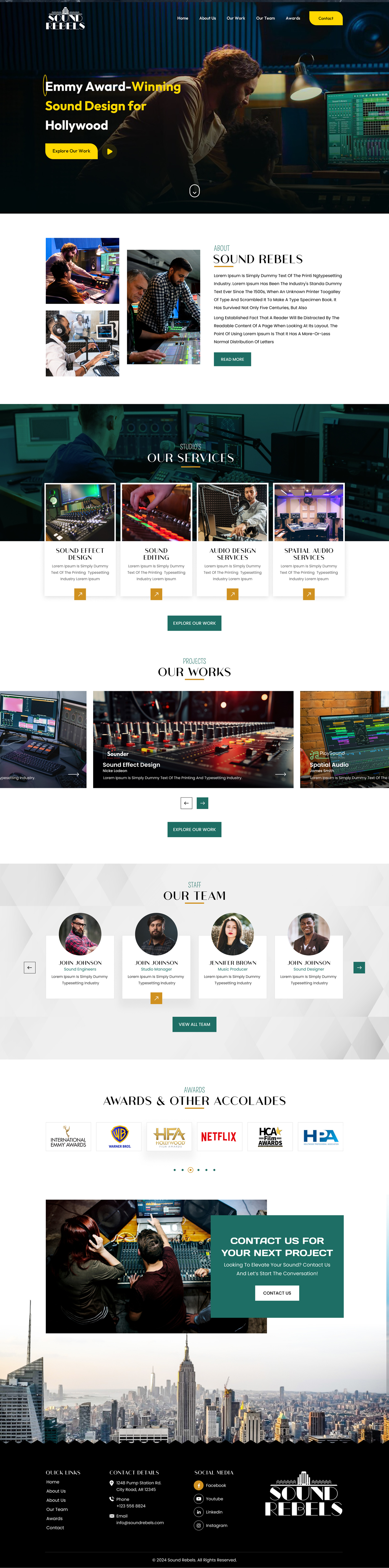 Web Design by Sbss for Sound Rebels LLC | Design #33809049