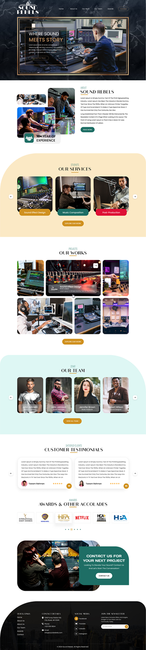 Diseño Web por Sbss para Sound Rebels LLC | Diseño: #33809050