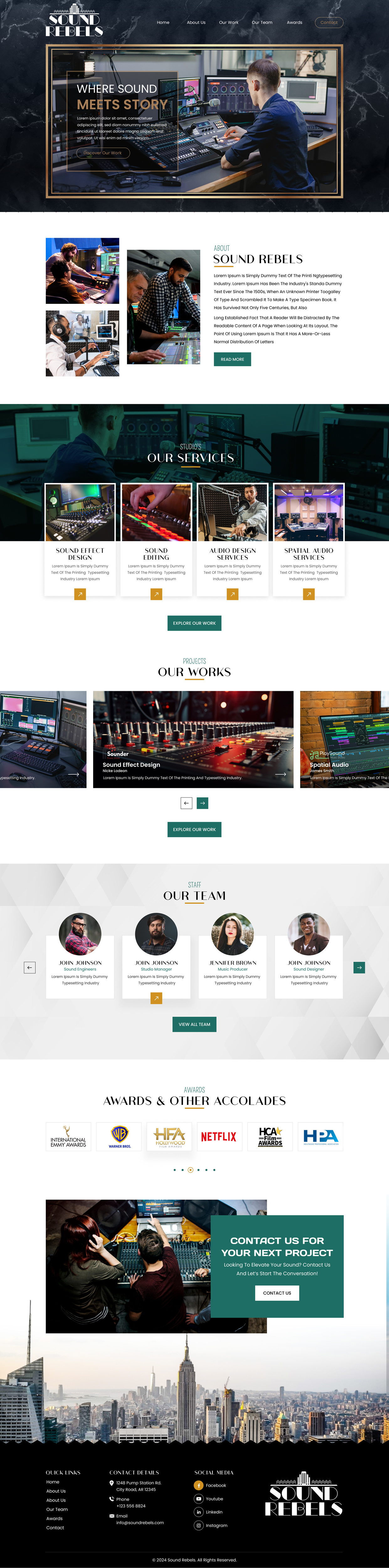 Web Design by Sbss for Sound Rebels LLC | Design #33809051