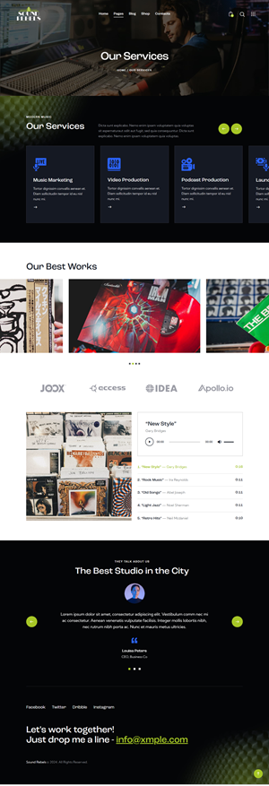 Diseño Web por Amd87 para Sound Rebels LLC | Diseño: #33828465