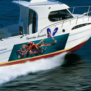Octopus graphic for a boat