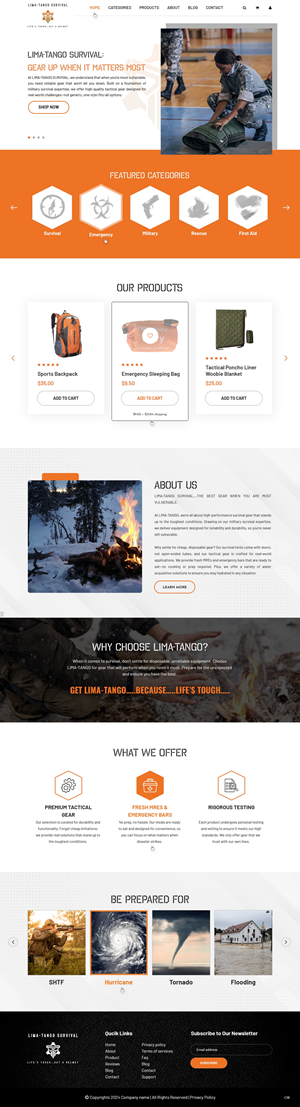 Web Design by pb for LIMA-TANGO Survival | Design: #33817158